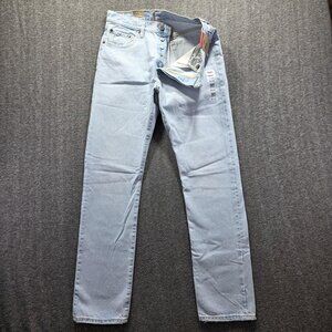 Levis 501 Original Jeans Womens 29x32 Light Wash Blue Button Fly Straight Leg